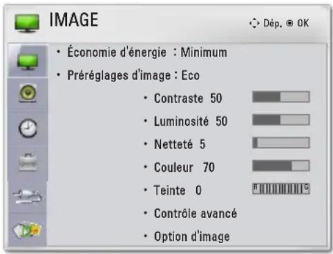 LG BG650 - Paramètres IMAGE - 1