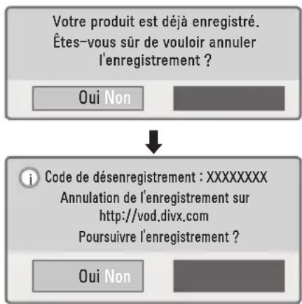 LG BG650 - Désenregistrement du code DivX - 1