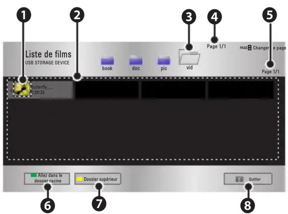 LG PA72G - Navigation de la liste Vidéo - 1