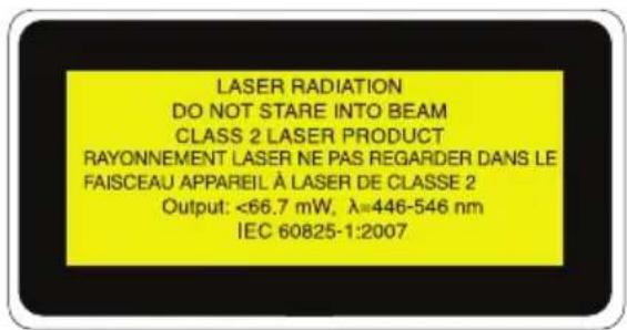 LG SA565 - Etiquette du projecteur laser - 1