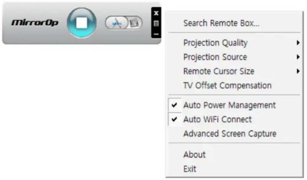 LG SA565 - Configuration de MirrorOp - 1