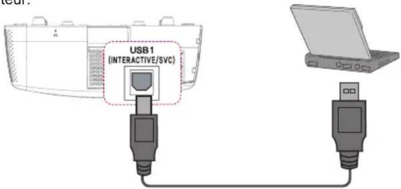 LG SA565 - Connexion du stylet interactif à l'ordinateur - 1