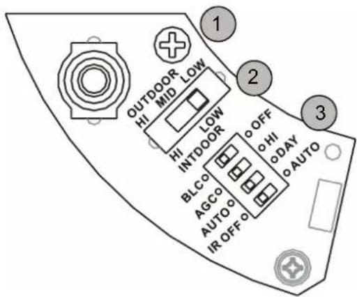 ABUS TVCC36010 - Indstilling af IR-LED-intensiteten/kameraparametrene - 1