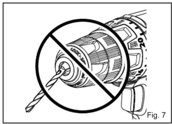 Diagram of a mechanical component with a circular cross-section and diagonal line, labeled Fig. 7 (no text or symbols on the diagram itself)