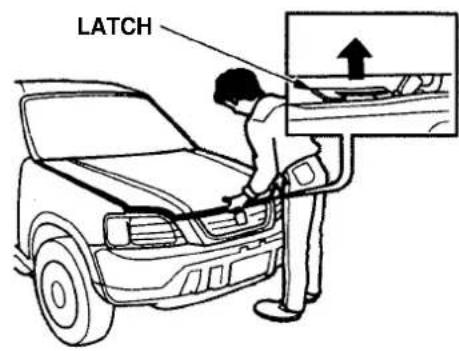 Honda CR-V (1999) - Opening the Hood - 2