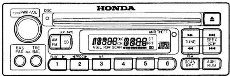 Honda CR-V (1999) - AM/FM/CD Audio System - 1