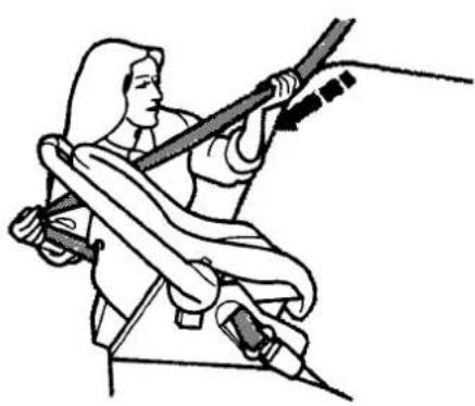 Honda CR-V (1999) - Installing a Rear-Facing Child Seat with a Lap/Shoulder Belt - 2