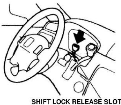 Honda CR-V (1999) - Shift Lock Release - 2