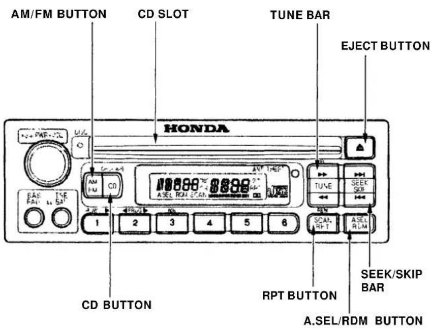 Honda CR-V (1999) - Operating the CD Player - 1