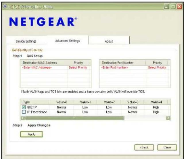 NETGEAR XAV1501 - To set the priority of data transfers by the type of protocol: - 1