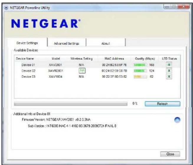 NETGEAR XAV1501 - Device Settings Tab - 1