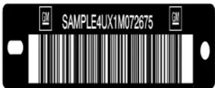 Buick Lacrosse (2010) - VehicleIdentification Number(VIN) - 1