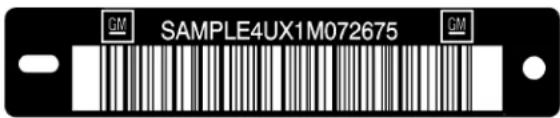 Buick Enclave (2008) - Numéro d'identification du véhicule(NIV) - 1