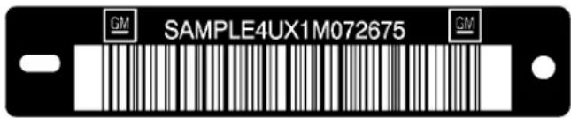 CADILLAC Escalade (2007) - Numérod'identification du véhicule(NIV) - 1