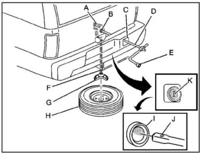 CADILLAC Escalade (2007) - Déposedupneudesecourset desoutils - 4