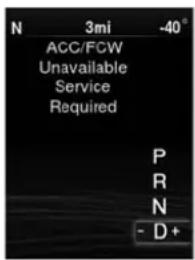 Chrysler 300 (2014) - Messaged'avertissementdesystème d'avertissementdecollisionfrontale nondisponible - 1