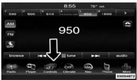 Chrysler 300 (2014) - Fonctionnementdusiègeventilé avant-systèmeUconnect MD 8.4/8.4 avecnavigation: - 1