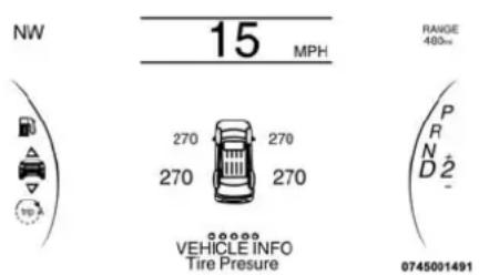DODGE Durango (2014) - Avertissementsdebassepressiondu systèmedesurveillancedelapression despneus - 2