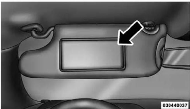 DODGE Challenger (2014) - Illuminated Vanity Mirrors - 1