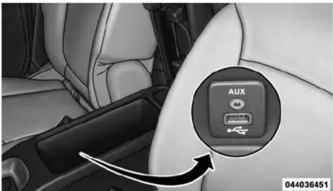 DODGE Challenger (2014) - Connecting The iPod® Or External USB Device - 1