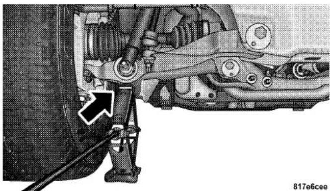 Mechanical assembly diagram showing a vehicle's brake system with no visible text or symbols
