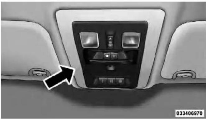 Interior view of a car backrest with air vent and control panel (no text or symbols visible)