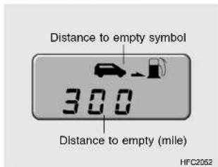 HYUNDAI Matrix (2007) - Distance to empty - 1