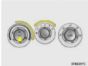 HYUNDAI Matrix (2007) - Air Conditioning Switch (Not all models) - 4