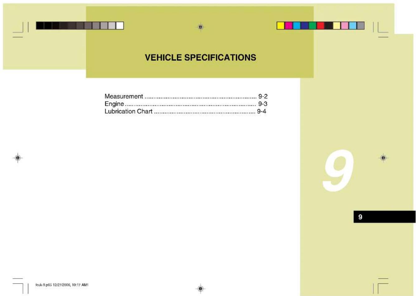 HYUNDAI Matrix (2007) - WARNING: - 4