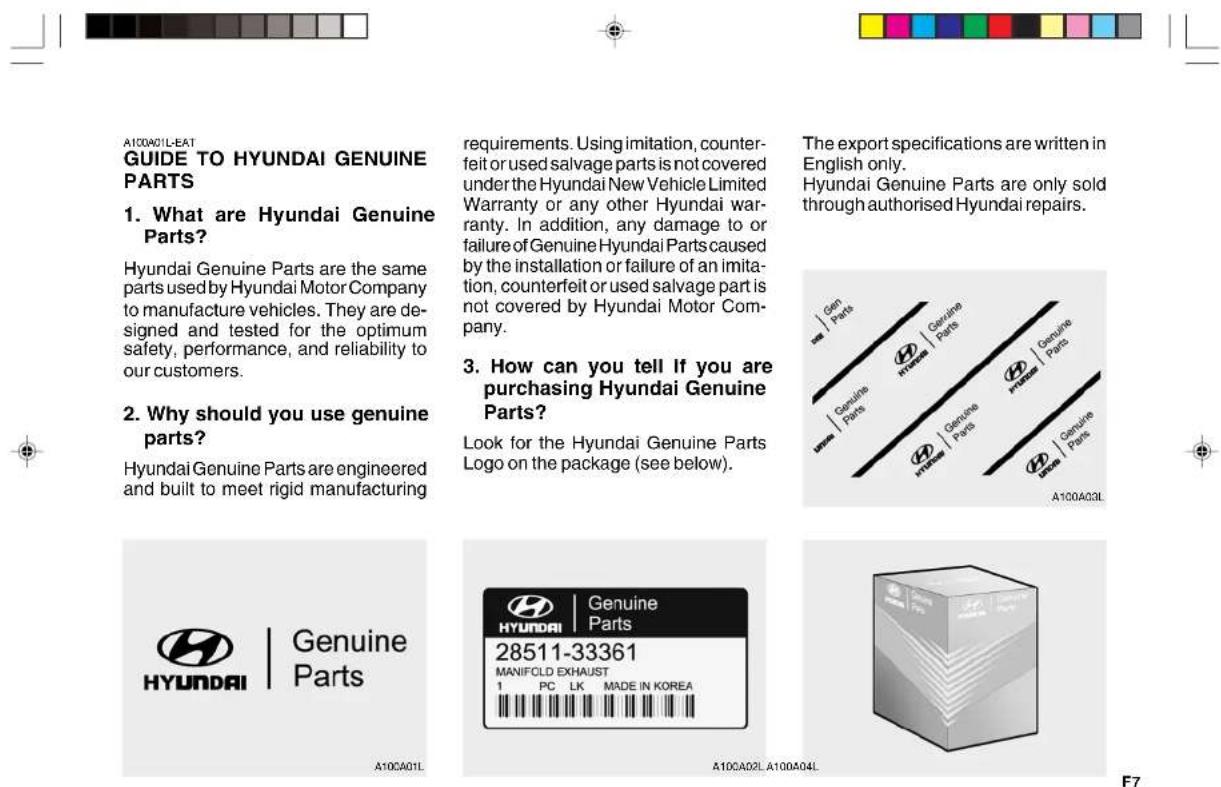 HYUNDAI Matrix (2007) - CAUTION: - 1