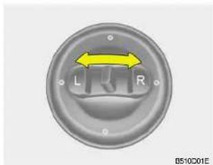 HYUNDAI Matrix (2007) - To adjust the position of either mirror: - 2