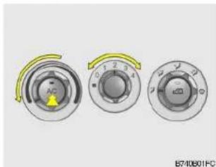 HYUNDAI Matrix (2006) - Fonctionnement du conditionnement d'air refroidissement - 1