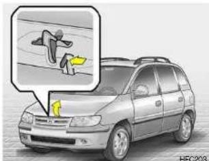 HYUNDAI Matrix (2006) - OUVERTURE DU CAPOT MOTEUR - 2