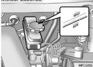 HYUNDAI Matrix (2006) - Pour vérifier le niveau du liquide - 1
