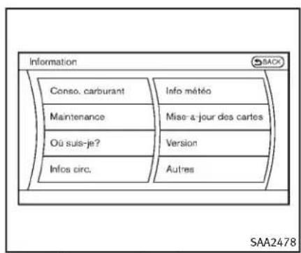 INFINITI Q60 Coupe (2014) - COMMENTUTILISERLEBOUTON INFO - 1