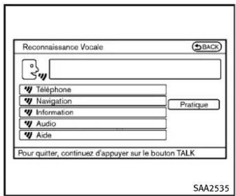 INFINITI Q70 (2013) - Exemplesdecommandesvocales - 2