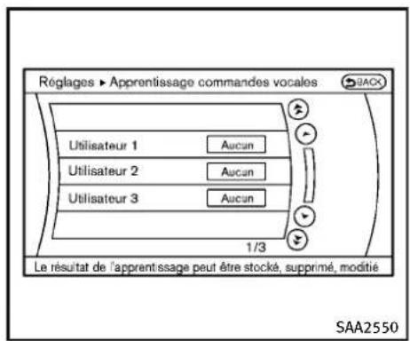 INFINITI Q70 (2013) - Enregistrementdelavoixdel'utilisateur danslesystème: - 1