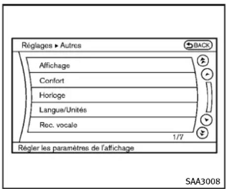 INFINITI Q70 (2013) - RéglagesAidedeConduite(sile véhiculeenestéquipé) - 1