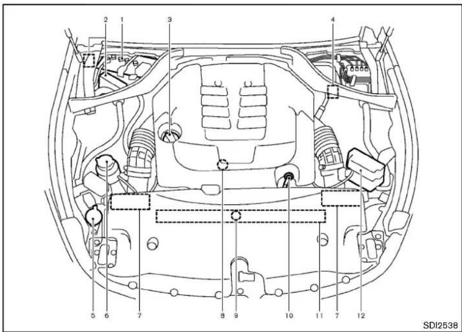 INFINITI Q70 (2013) - COMPARTIMENT-MOTEUR - 1