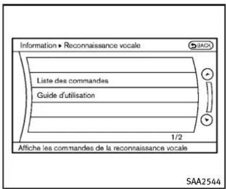 INFINITI Q70 (2013) - Afficherlalistedescommandes - 1