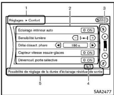 INFINITI Q70 (2013) - Réglages: - 1