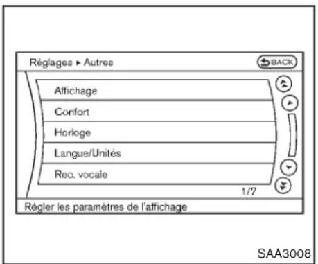 INFINITI Q70 (2012) - RéglagesAidedeConduite(sile véhiculeenestéquipé) - 1