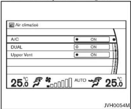 INFINITI Q70 (2012) - Réglagedudébitd'air: - 2