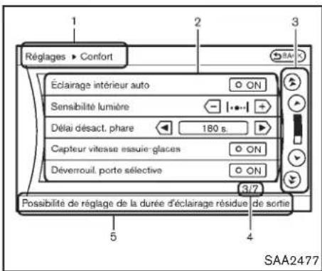 INFINITI Q70 (2012) - Réglages: - 1