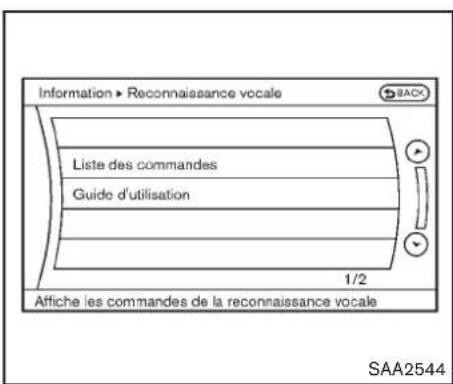 INFINITI Q70 (2012) - Afficherlalistedescommandes - 1