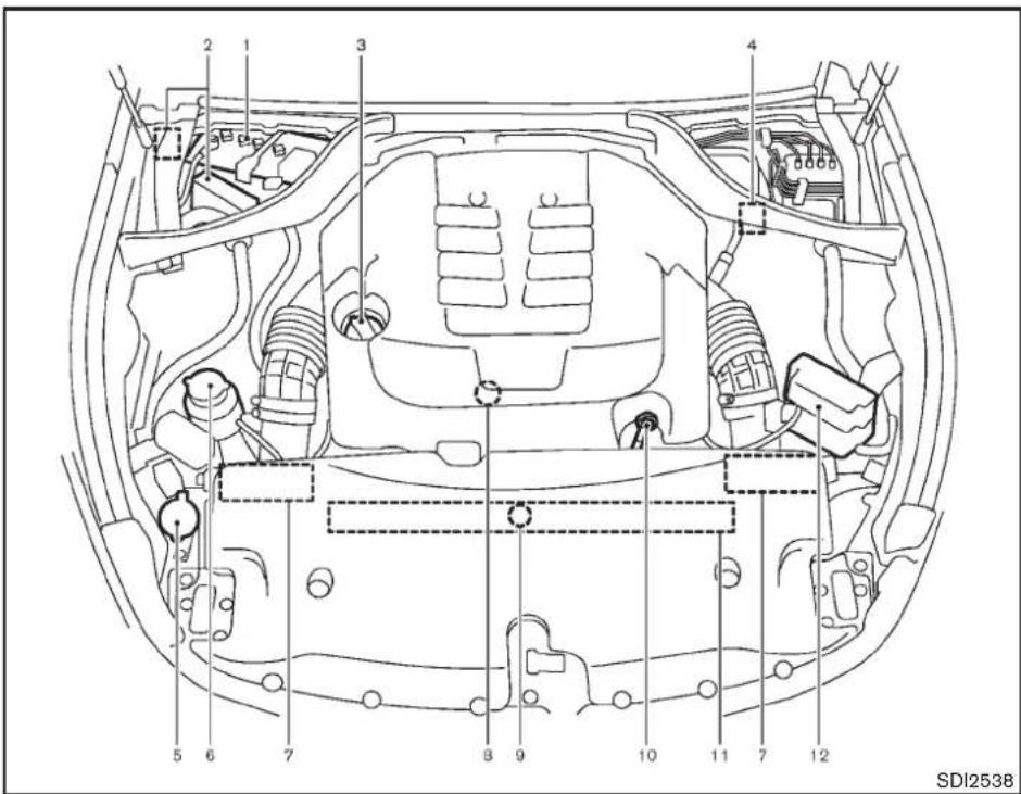 INFINITI Q70 (2012) - COMPARTIMENT-MOTEUR - 1