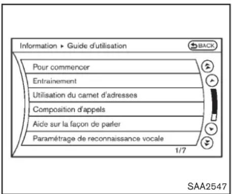 INFINITI Q70 (2012) - Listedescommandes - 1
