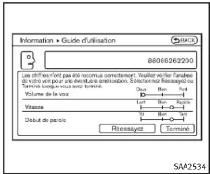 INFINITI QX50 (2014) - Explicationsrelativesaufonctionnement dusystèmedereconnaissancevocale INFINITI - 1