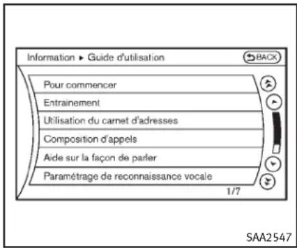 INFINITI QX50 (2014) - Listedescommandes - 1