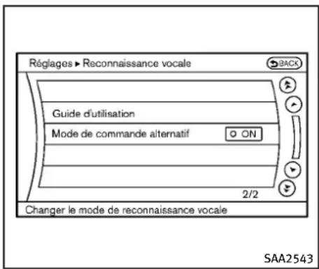 INFINITI QX50 (2013) - Activationdumodedecommande alternatif - 1